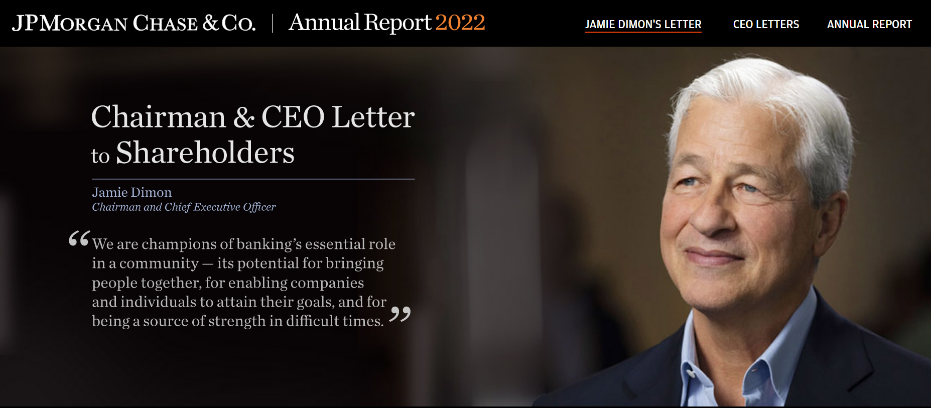 Jamie Dimon Letter To JP Morgan Chase Shareholders 2022 – SEPGRA