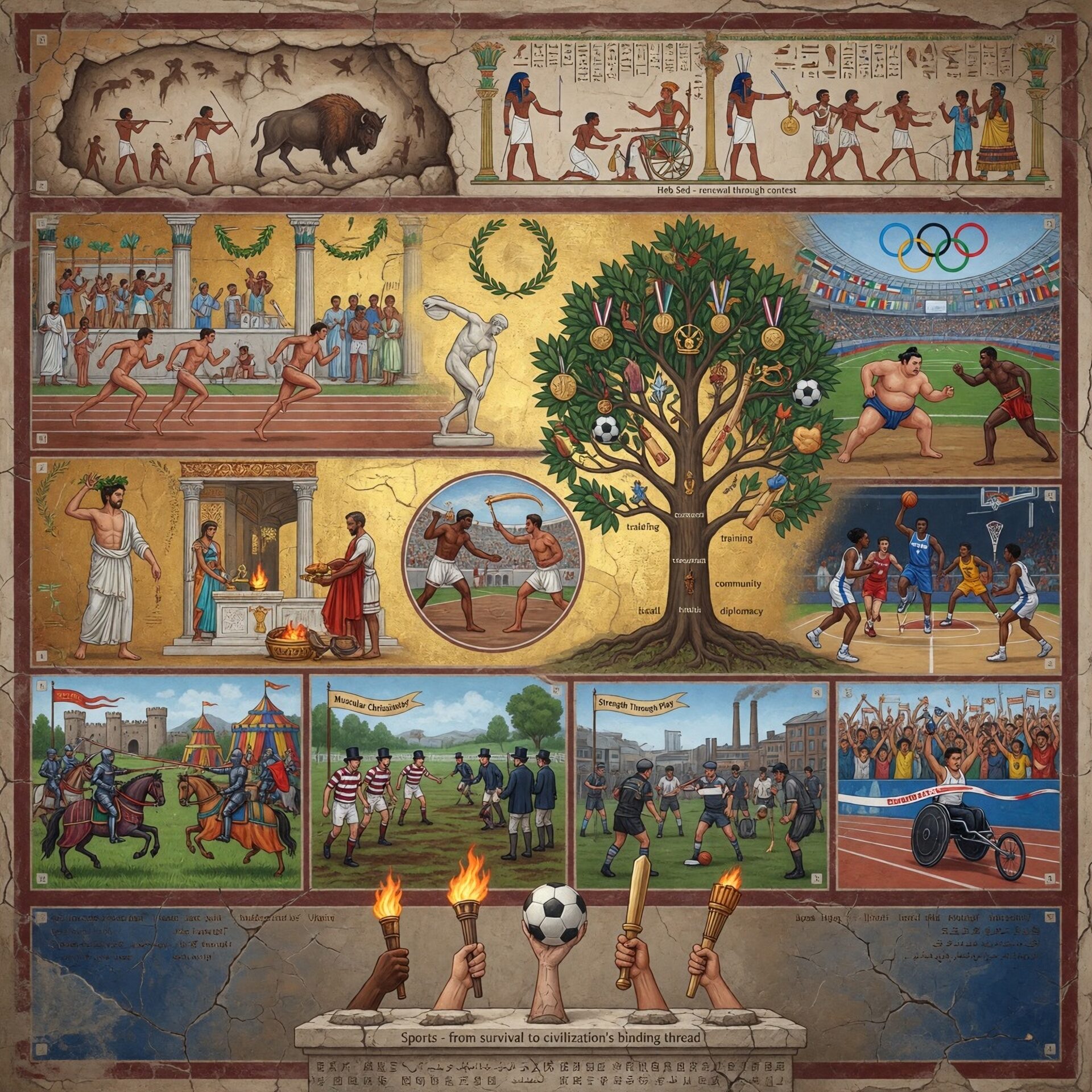 Create,An,Image,Depicting,The,Role,Of,Sports,In,Human