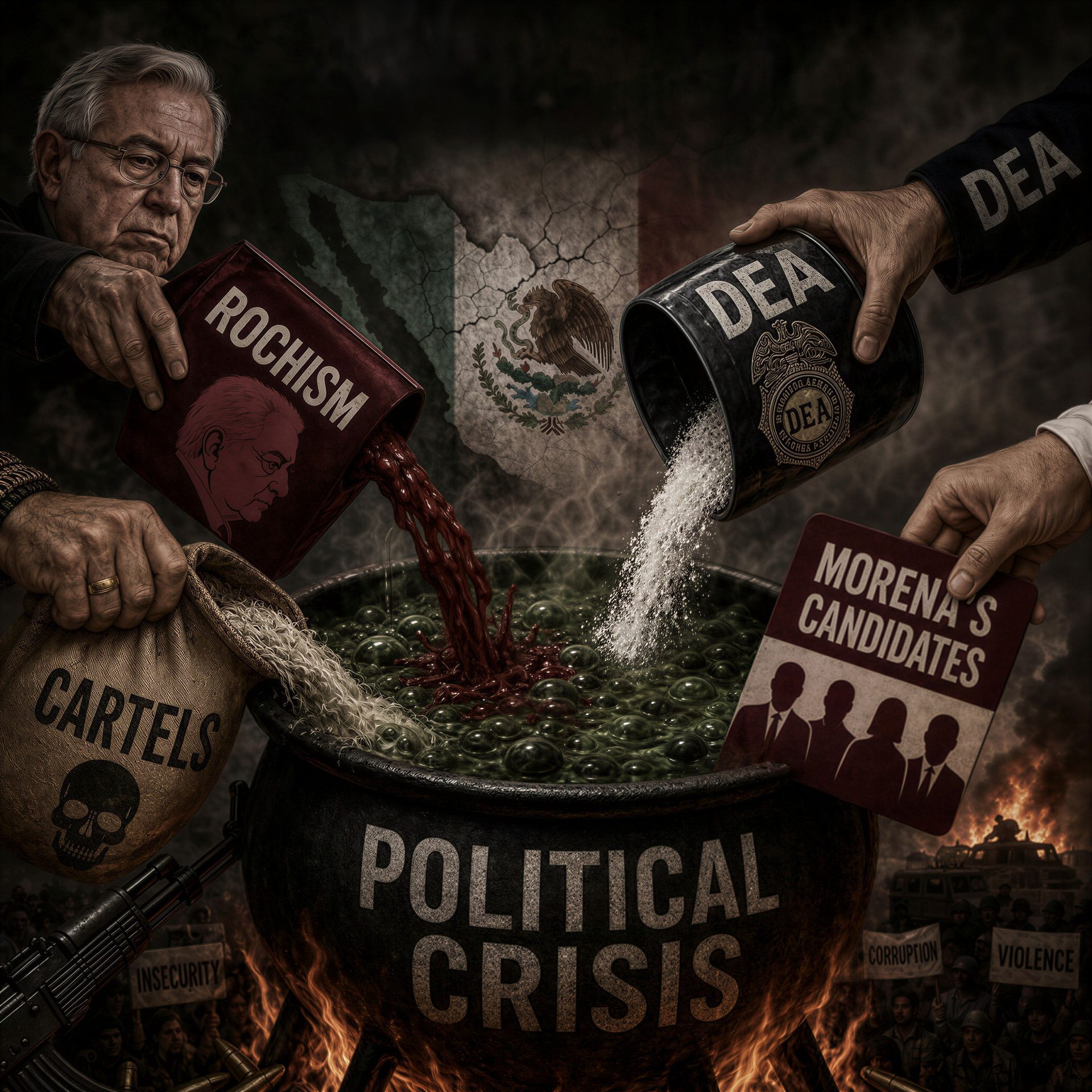 Create,An,Image,Depicting,Rochism,,Dea,,Cartels,,And,Morenas,Candidates,