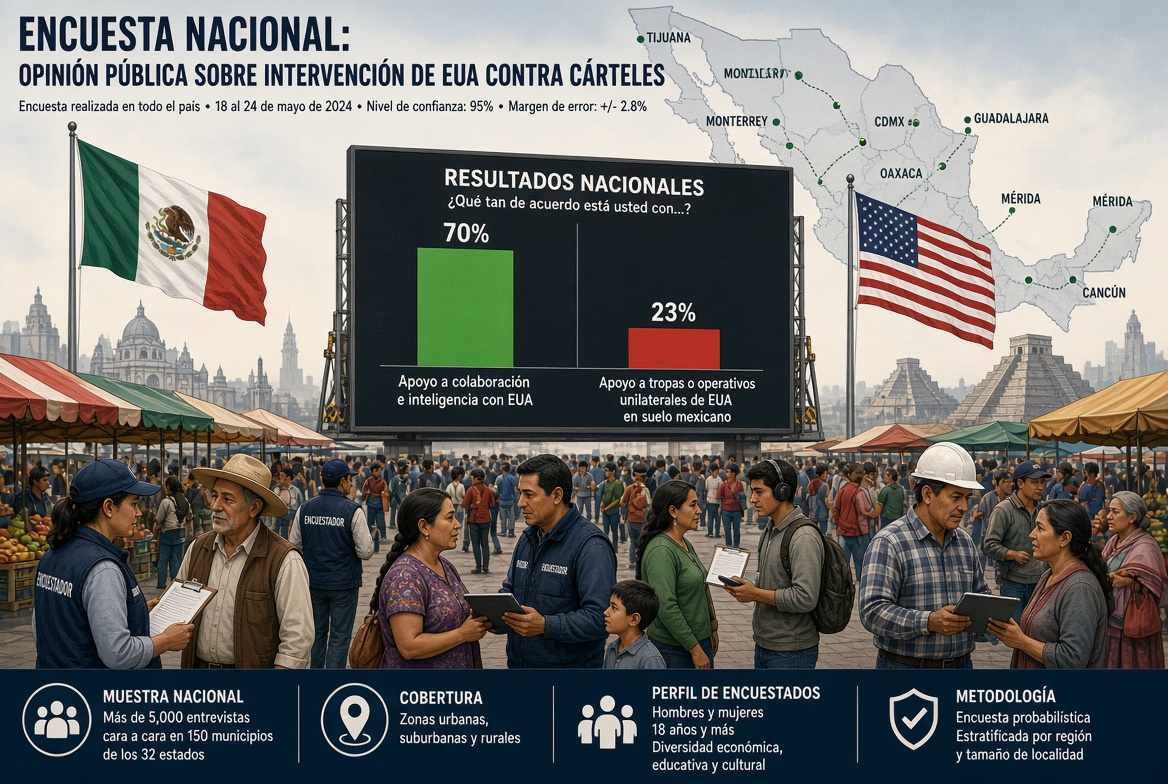 Encuesta s intervención US lucha contra cárteles Grok